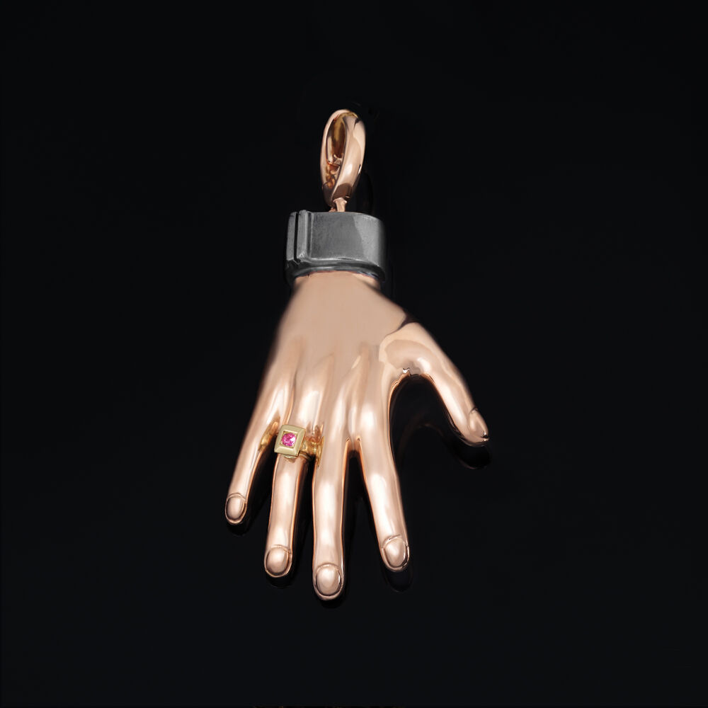 Annoushka x The Vampire's Wife 18ct Rose Gold Hand Charm Pendant | Annoushka jewelley